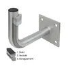 A cutaway view of a wall mount bracket showing its layered construction, with a separate diagram illustrating the layers and their labels. Produktbild-Vorschau