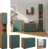 Badmöbel-Set Vicco Irma Grün/Goldkraft Eiche 4 Teile, mit Produktbild-Vorschau 2