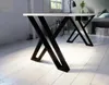 Stolové nohy kovové 2 ks – výška 72 cm x 70 cm, čierne, Náhľad obrázku produktu 3