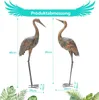 Ensemble de statues de grues pour jardin, en métal, 2 Voir les images du produit 3