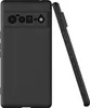 A black phone case is shown leaning against a white background. Produktbild-Vorschau