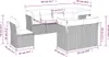 8-tlg. Garten-Sofagarnitur mit Kissen Beige Poly Rattan, Produktbild-Vorschau 3