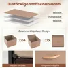 COSTWAY Kommode met 4 stoffenladen, opbergkast met metalen Productafbeelding-voorbeeld 5