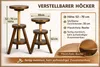 Hocker Massiv Schemel Stuhl Sitzmöbel Buche Drehhocker Produktbild-Vorschau 4