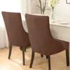 MEBLE ODNOWA Stuhlhusse TOSCANA Velours Braun – elastischer Produktbild-Vorschau 4