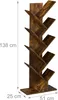Regał Relaxdays, 9 półek, wymiary: 138 x 51 x 25 cm, wzór Podgląd zdjęcia produktu 4