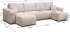 VENASI LUNA U-FORM Ecksofa mit Schlaffunktion und Produktbild-Vorschau 7
