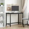 vidaXL Tavolo nero in rovere 80 x 50 x 76,5 cm Anteprima dell’immagine prodotto 4