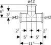 Geberit Mapress, C-Stahl, T-Stück egal, d42mm, verzinkt, 1 Produktbild-Vorschau 5