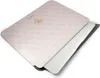 A pink laptop sleeve with a patterned design and a gold bow embellishment, partially covering a silver laptop. Anteprima dell’immagine prodotto
