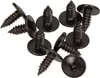 A pile of black screws with wide, flat heads and pointed tips, arranged on a white background. Náhľad obrázku produktu