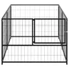 vidaXL Buda dla psa czarna 200x100x70 cm stalowa - Budy i Podgląd zdjęcia produktu 4