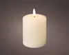 LED Kerze mit Timerfunktion 7,5x11,5cm Wachs Creme / Produktbild-Vorschau 2