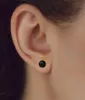Paar Echt Onyx Schwarz Kugel Ohrstecker 6mm Gelbgold 585 14 Produktbild-Vorschau 2