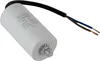 A white cylindrical capacitor with wires attached, isolated on a white background. Anteprima dell’immagine prodotto