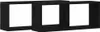 vidaXL Wandregale mit Regal 2 pcs Schwarz Eichen-Optik 60 x Produktbild-Vorschau 5
