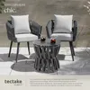 Ensemble Lugano au design tressé, structure en aluminium, Voir les images du produit 4