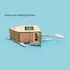Wandklok met kuukelalarm, Scandinavische vintage stijl, Productafbeelding-voorbeeld 4