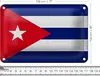 Blechschild Flagge Kuba 18x12cm Flag of Cuba Vintage Produktbild-Vorschau 2