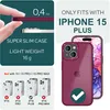 Custodia ibrida per iPhone 15 Plus Custodia smerigliata Anteprima dell’immagine prodotto 4