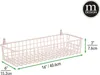A pink wire wall-mounted basket with dimensions indicated. Produktbild-Vorschau