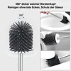 Toilettenbürste Silikon mit Behälter schnell trocknendem, Produktbild-Vorschau 2