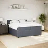 Boxspringbett mit Matratze Dunkelgrau 200x200 cm Samt Produktbild-Vorschau 4