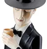 Gilde Figur, Mann, "Gentleman mit Whiskyglas", Poly, grau, Podgląd zdjęcia produktu 6