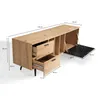 FineBuy Lowboard Eiche-Nachbildung mit Marmor-Look in Produktbild-Vorschau 3