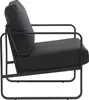 CLP Lounger Manea mit Metallgestell schwarz Kunstleder Produktbild-Vorschau 4