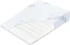 A wedge-shaped pillow with a patterned cover. Produktbild-Vorschau