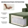 GLP Modulares Ecksofa 256 cm aus Cord, 4-Sitzer mit Produktbild-Vorschau 5
