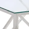 vidaXL Couchtisch Silbern Edelstahl und Hartglas Produktbild-Vorschau 4