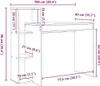 vidaXL Scrivania con ripiano in legno di recupero 100 x 40 Anteprima dell’immagine prodotto 10