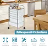COSTWAY Rollcontainer mit 6 stapelbaren Schubladen, Mobiler Produktbild-Vorschau 3