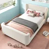A child's bedroom with a bed, rug, and toys. Produktbild-Vorschau