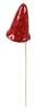 Gartenstecker Fliegenpilz aus Metall 9x9x50cm Blumenstecker Produktbild-Vorschau 2