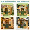 Kinderspielhaus Holz Spielhaus Outdoor mit Tür 3 Fenster 2 Produktbild-Vorschau 9