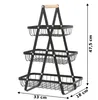 Obstkorb Gemüsekorb 3 Ebenen, Tragbar Obstständer, 33x18 cm Produktbild-Vorschau 2