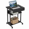 Laptop-Schreibtisch mit Schublade,Mobiler Beistelltisch Produktbild-Vorschau 3