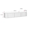 IDOHOME-Hängendes TV-Lowboard AZELIA, geriffelte Fronten Produktbild-Vorschau 3