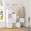 Armario modular con puerta, 9 compartimentos | Blanco | 111 Vista previa de la imagen del producto 5