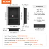 Diagrams and specifications of a black shower niche, along with its accessories. Voir les images du produit