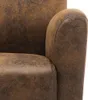 vidaXL Hnědé rozkládací křeslo 70x69x72 cm imitace semiše Náhled obrázku produktu 7