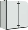 vidaXL Paroi de douche noire 120 x 68 x 130 cm Voir les images du produit 1