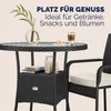 CASARIA® Polyrattan Gartentisch 60cm Rund 5mm Produktbild-Vorschau 7