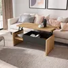 Couchtisch, 110x50x45 cm, Beistelltisch, Eiche Schwarz Produktbild-Vorschau 2