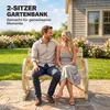 Outsunny záhradná lavička 2-miestna lavička drevená lavička Náhľad obrázku produktu 9
