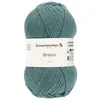 A ball of teal yarn with a label. Náhled obrázku produktu