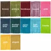 Farbkarte für Fransenborte 155 mm – Farbauswahl: Bronze, Pistazie, Bordeaux, Mauve, Pink, Stahlblau, Dunkelpetrol, Aquablau, Hellblau, Limette, Gelb und Altgold. Produktbild-Vorschau